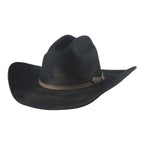 Bullhide KAYCE 4X Premium Wool Felt Cowboy Hat - Black Distressed - OriginalWestern.com