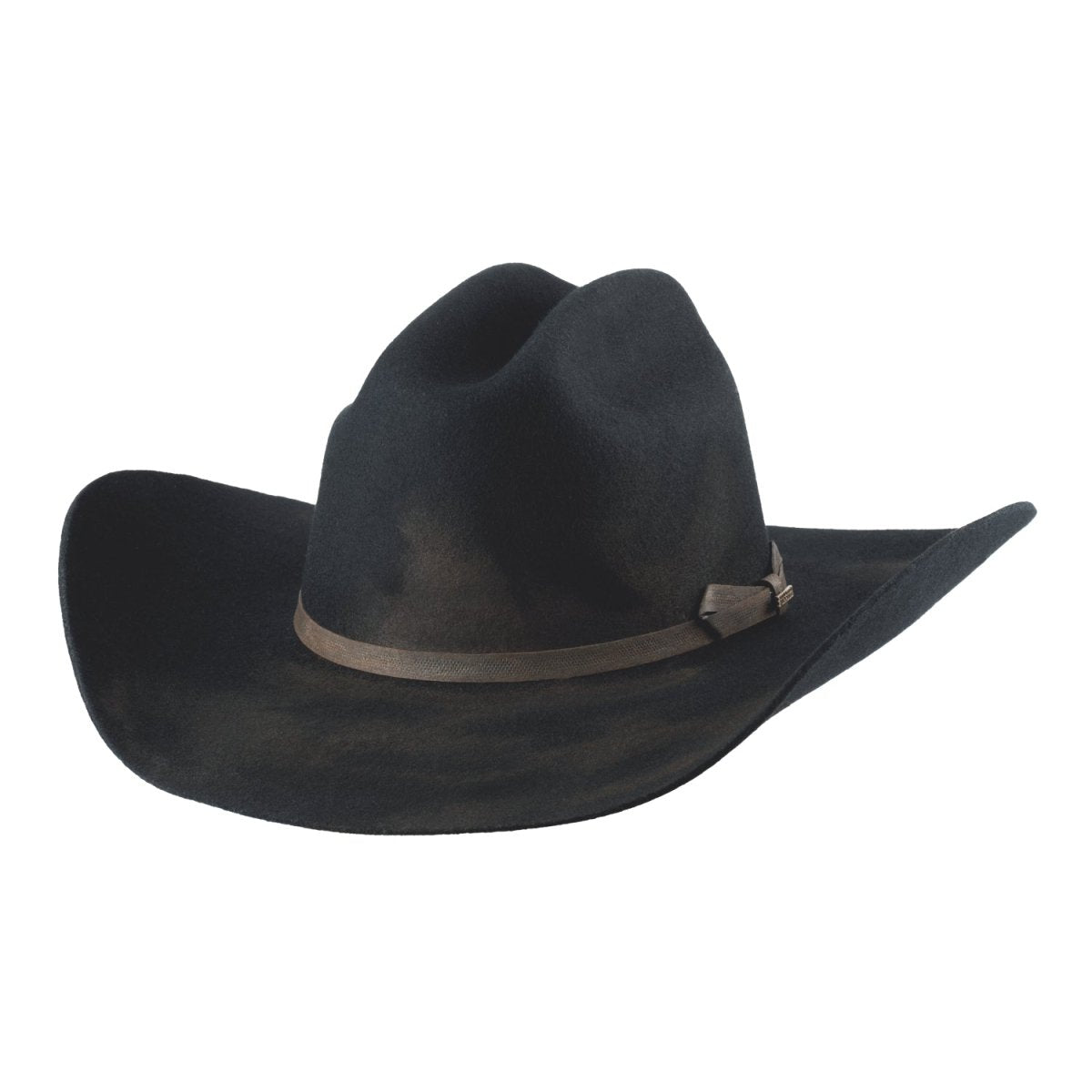Bullhide KAYCE 4X Premium Wool Felt Cowboy Hat - Black Distressed - OriginalWestern.com