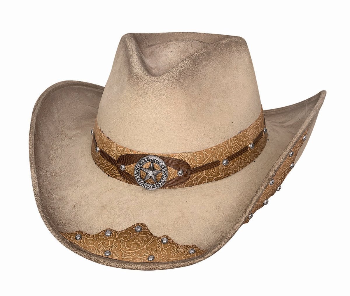 Bullhide KICK THE DUST OFF Premium Faux Felt Cowboy Hat - Buckskin - OriginalWestern.com