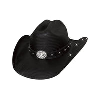 Bullhide LOYALTY PAYS Shantung Panama Cowboy Straw Hat - Black - OriginalWestern.com