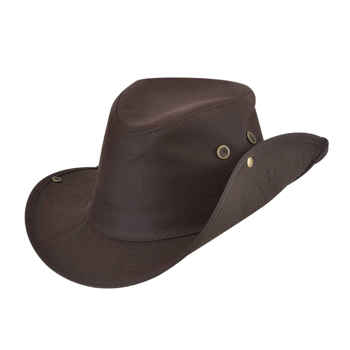 Bullhide MEDORA Weathered Cotton Water Repellent Outback Hat - Chocolate - OriginalWestern.com