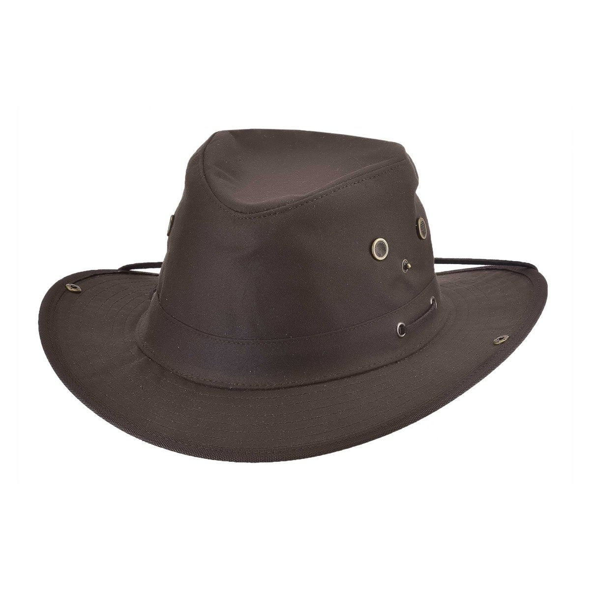 Bullhide MEDORA Weathered Cotton Water Repellent Outback Hat - Chocolate - OriginalWestern.com