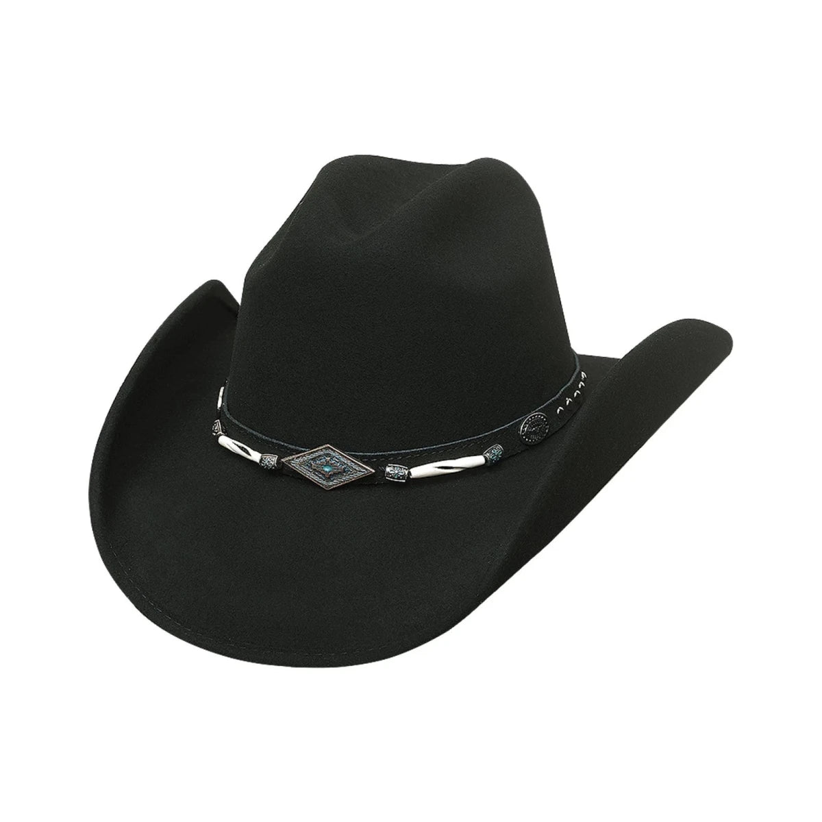 Bullhide Mojave Cowboy Hat Black Premium Wool Western Rodeo 3.5" Brim Unisex - OriginalWestern.com