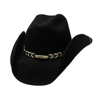 Bullhide MONTANA Black Wool Felt Cowboy Hat 3 3/4" Brim Men’s Western Ranch - OriginalWestern.com