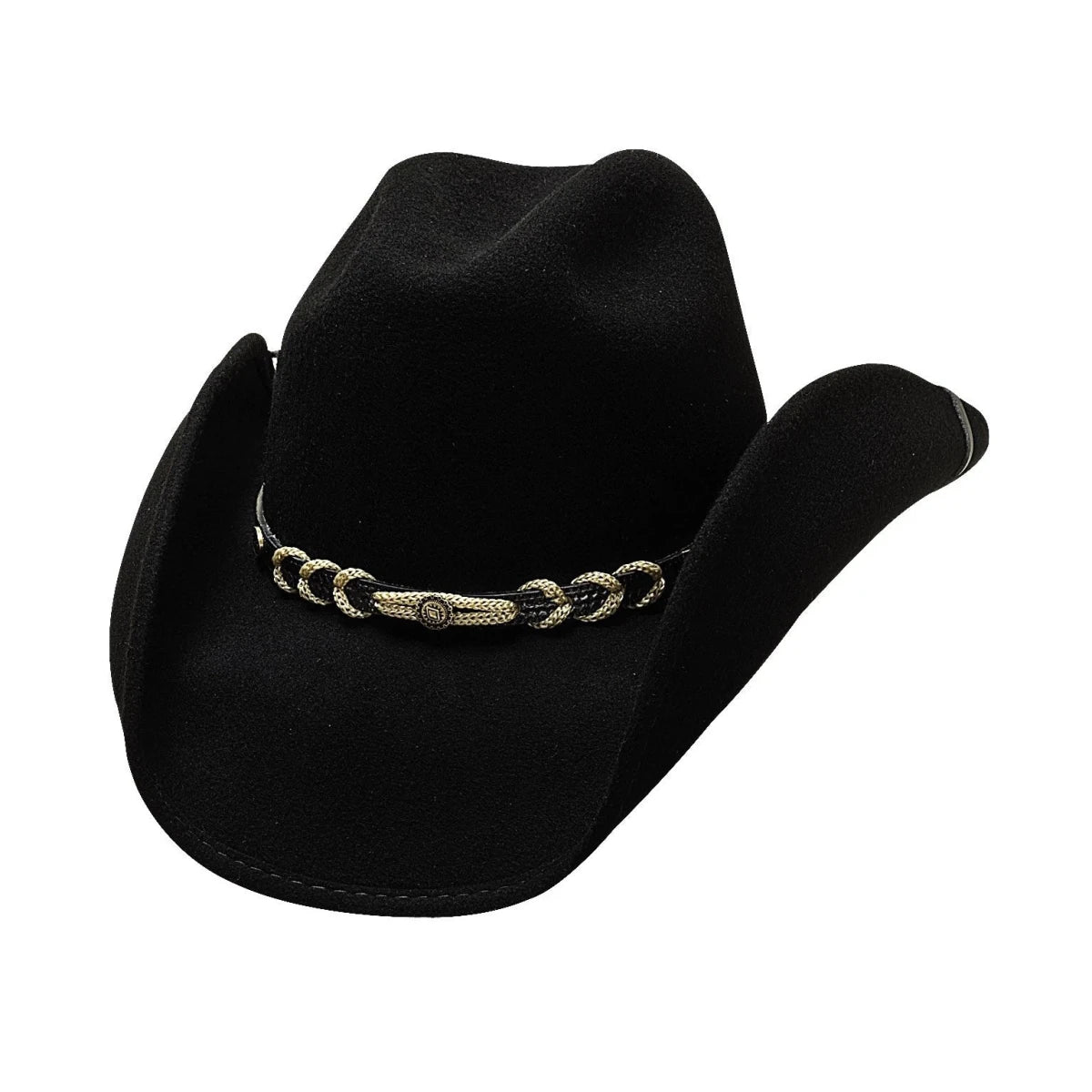 Bullhide MONTANA Black Wool Felt Cowboy Hat 3 3/4" Brim Men’s Western Ranch - OriginalWestern.com