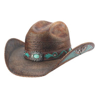 Bullhide MUSIC CITY Bangora Cowboy Straw Hat - Pecan - OriginalWestern.com