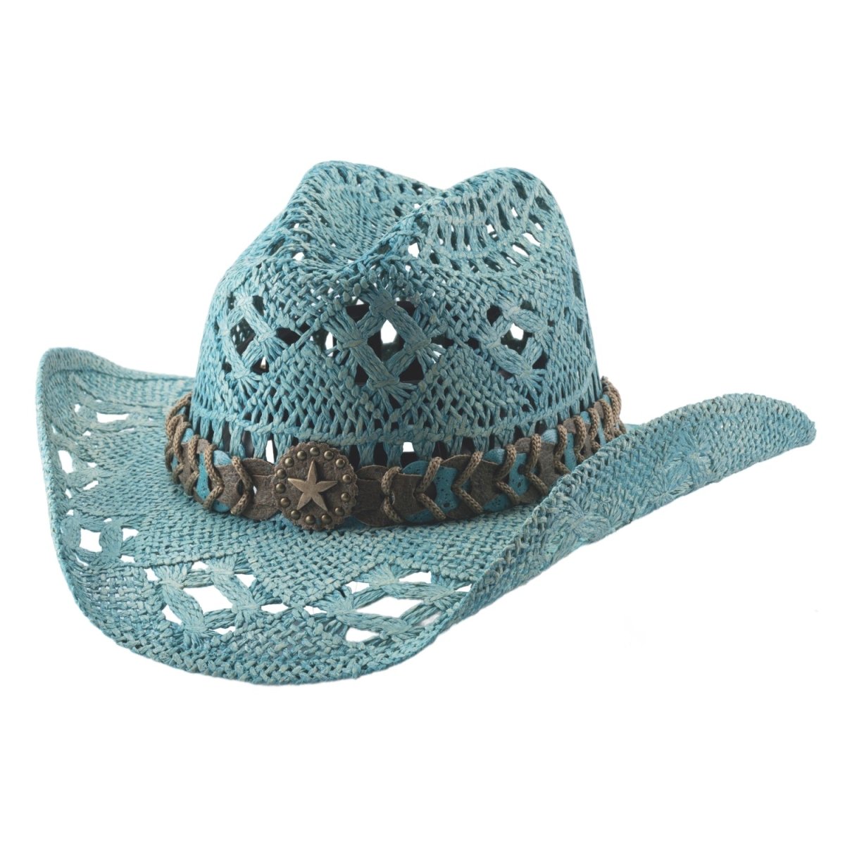 Bullhide NAUGHTY GIRL Toyo Straw Cowboy Hat - Turquoise - OriginalWestern.com