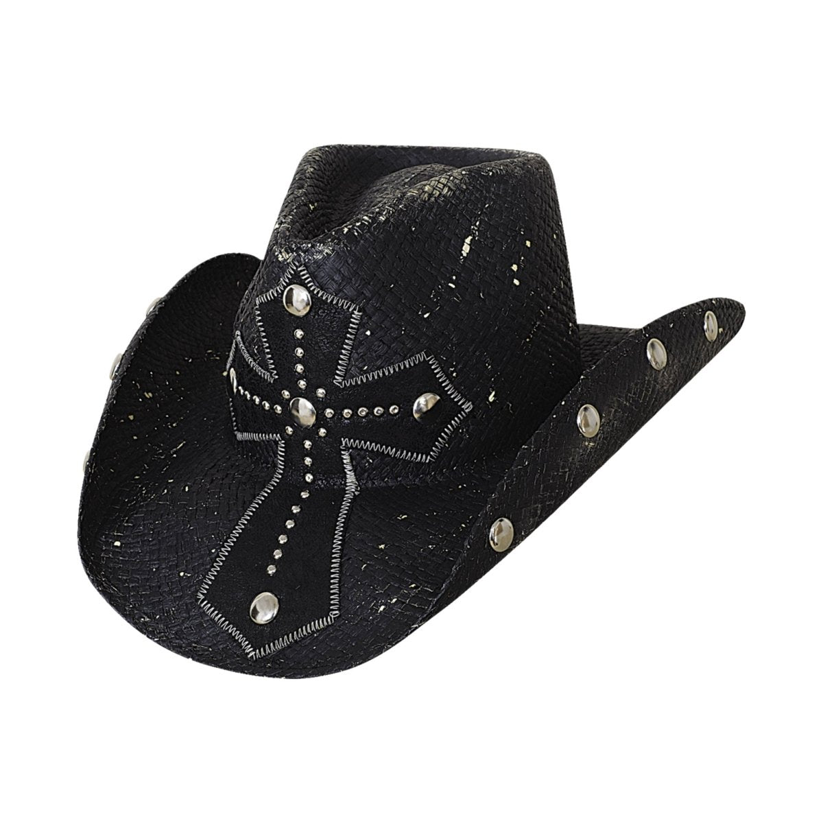 Bullhide NO MERCY Bangora Cowboy Straw Hat - Black - OriginalWestern.com
