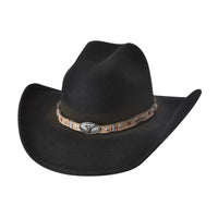 Bullhide OLD TOWN Black Wool Felt Cowboy Hat 4" Brim Men’s Western Ranch - OriginalWestern.com