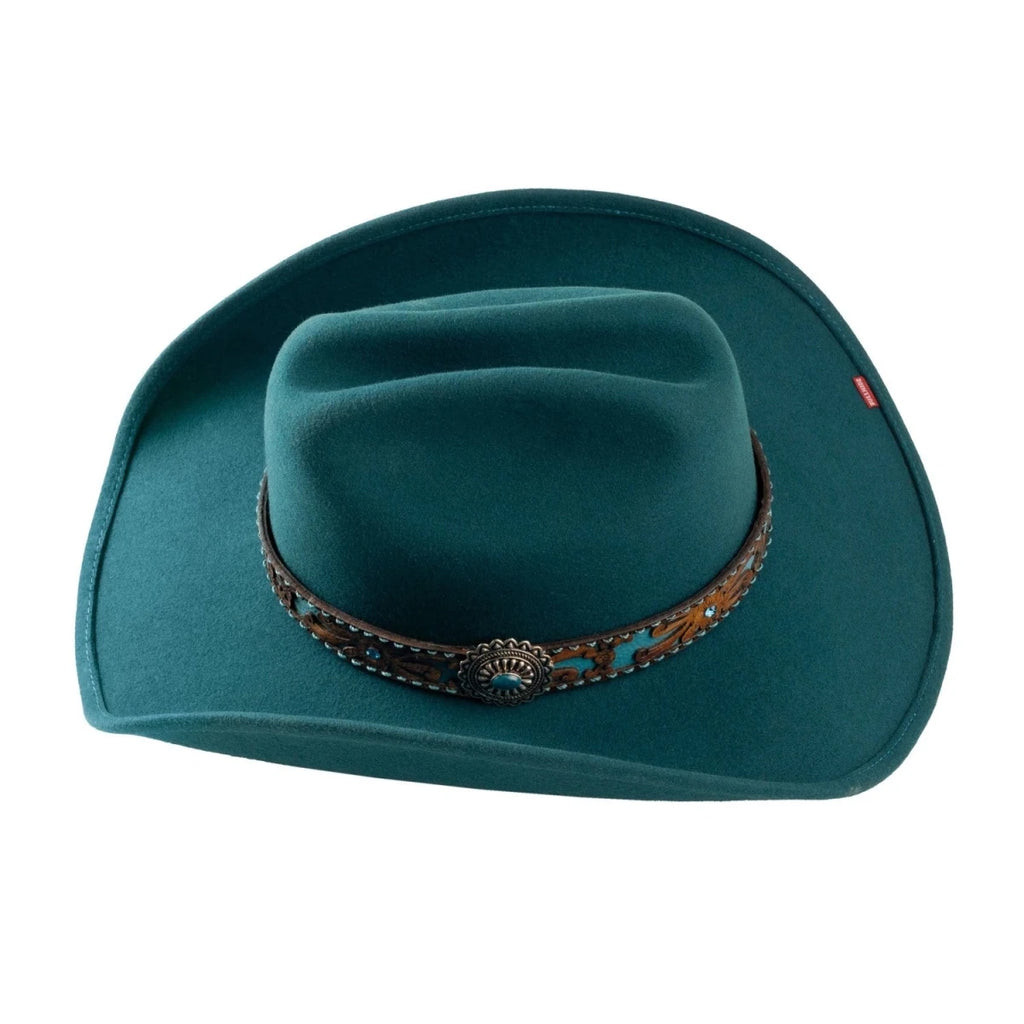 Bullhide ON PURPOSE Turquoise Premium Wool Cowboy Hat 3 7/8" Brim Fashion Felt - OriginalWestern.com