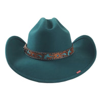 Bullhide ON PURPOSE Turquoise Premium Wool Cowboy Hat 3 7/8" Brim Fashion Felt - OriginalWestern.com