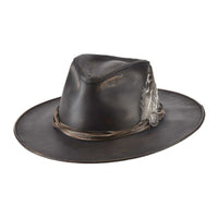 Bullhide ONE-OFF Top Grain Leather Cowboy Hat - Chocolate Distressed - OriginalWestern.com