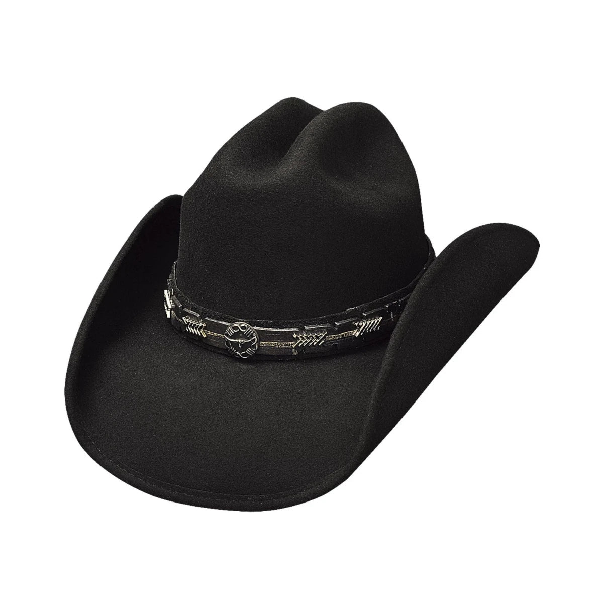 Bullhide PASS THE BUCK Black Wool Felt Cowboy Hat 3 7/8" Brim Western - OriginalWestern.com