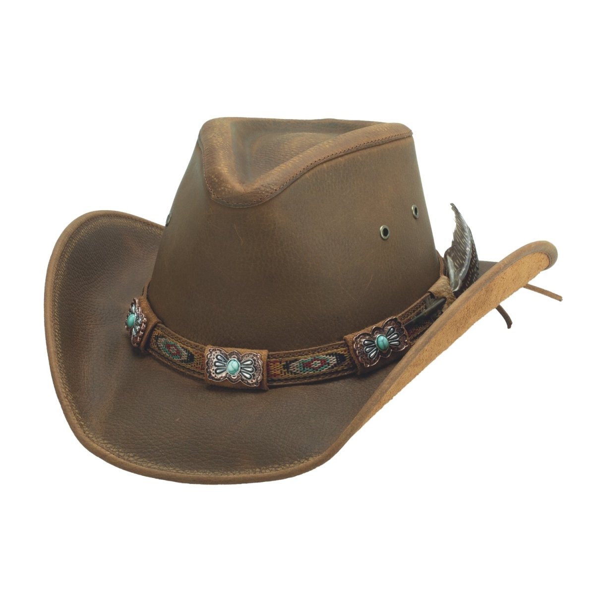 Bullhide ROSWELL Top Grain Leather Cowboy Hat - Bronze - OriginalWestern.com