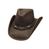 Bullhide ROYSTON Top Grain Leather Cowboy Hat - Chocolate - OriginalWestern.com