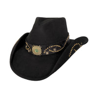Bullhide Sheila Cowgirl Hat Black Wool Western 3 3/4" Brim S–XL - OriginalWestern.com