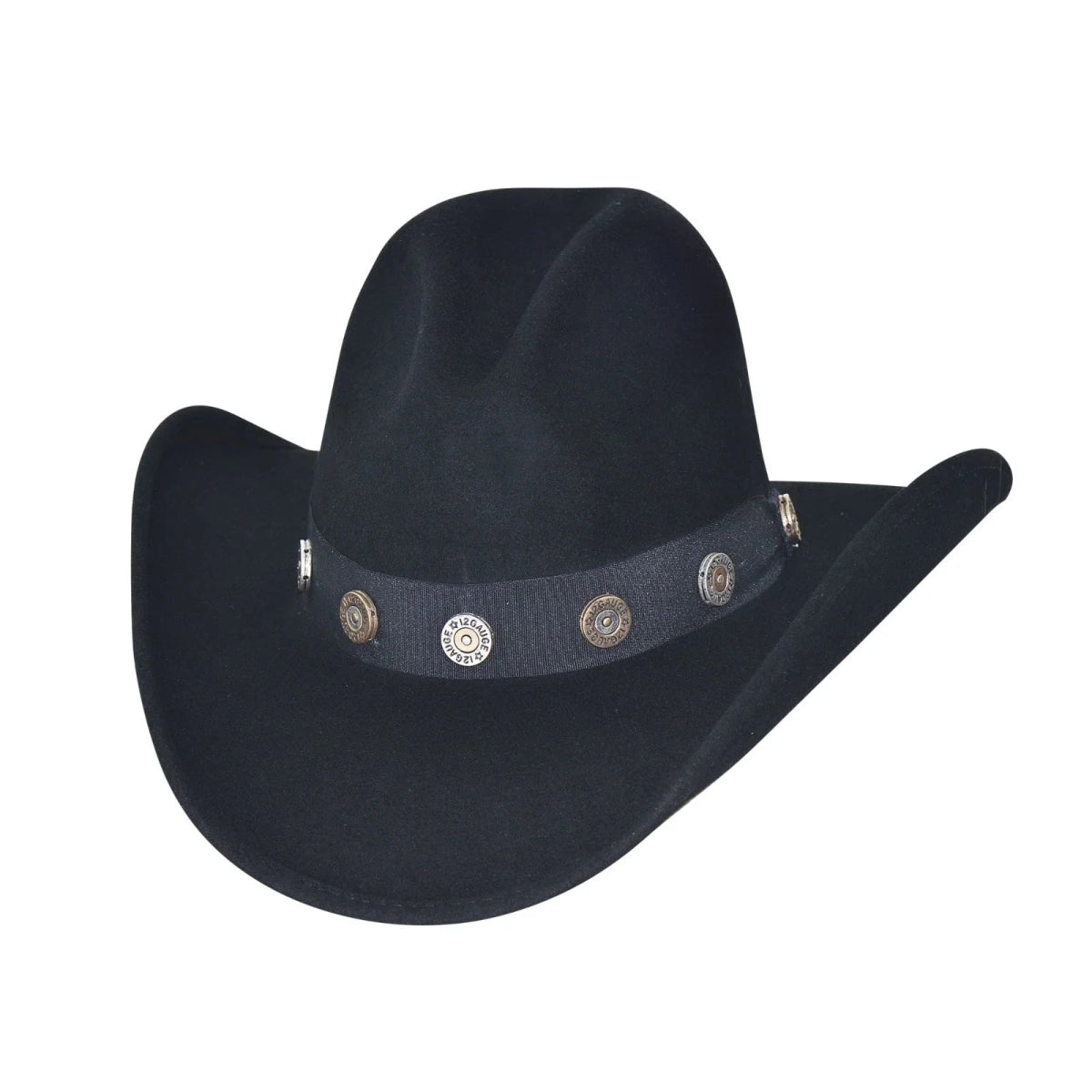 Bullhide SHOTGUN Black Wool Felt Cowboy Hat 4" Brim Men’s Western Ranch - OriginalWestern.com