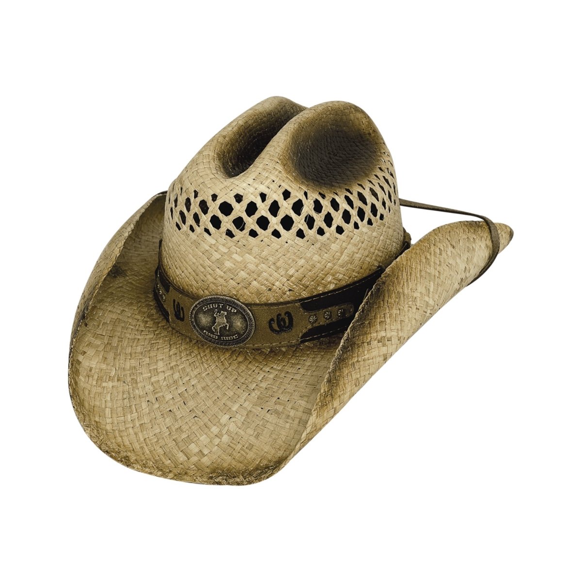 Bullhide SHUT UP AND RIDE Genuine Panama Cowboy Straw Hat - OriginalWestern.com