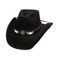 Bullhide Skynard Cowboy Hat Black Wool Western Hairpipe Bone 3 3/4" S–XL - OriginalWestern.com