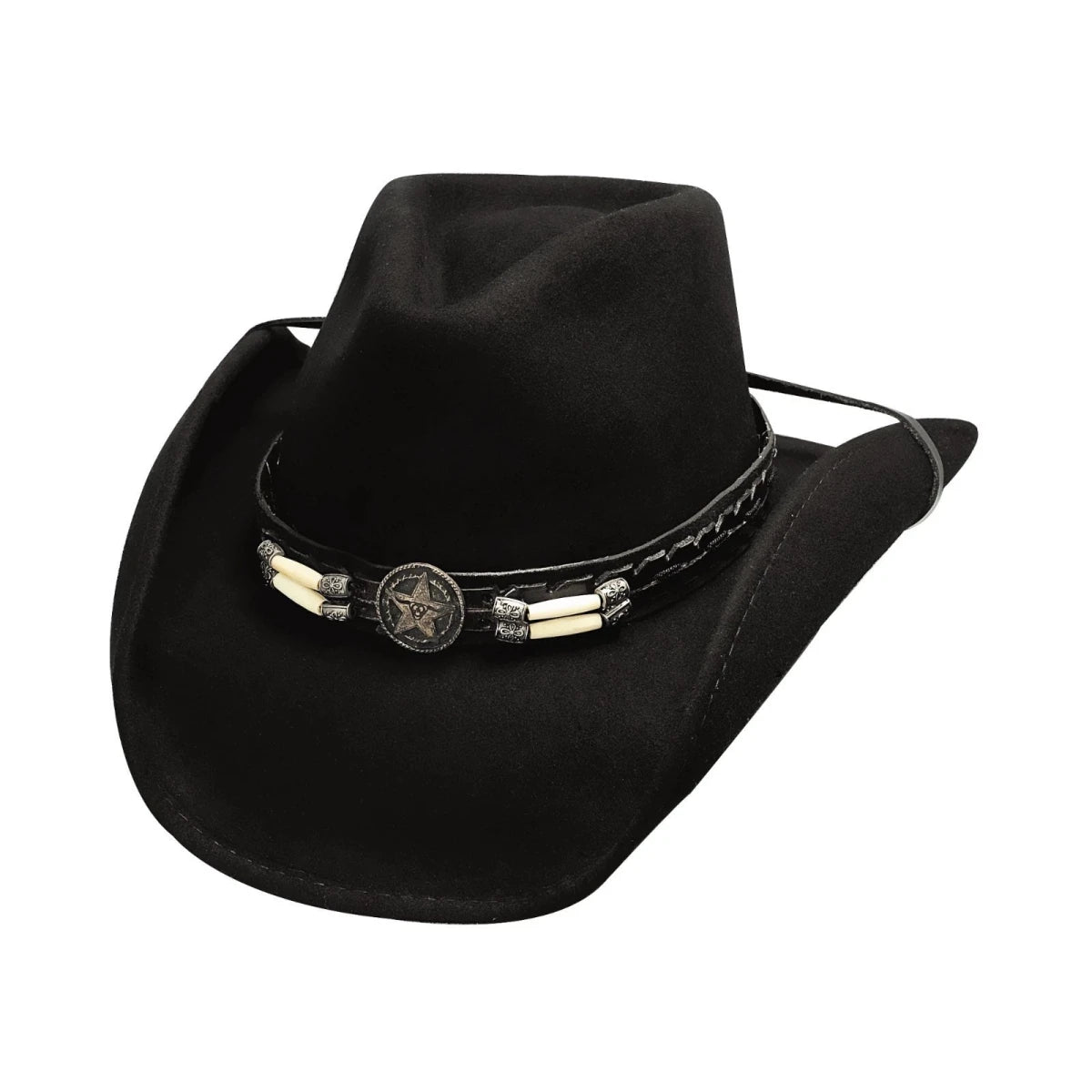 Bullhide Skynard Cowboy Hat Black Wool Western Hairpipe Bone 3 3/4" S–XL - OriginalWestern.com
