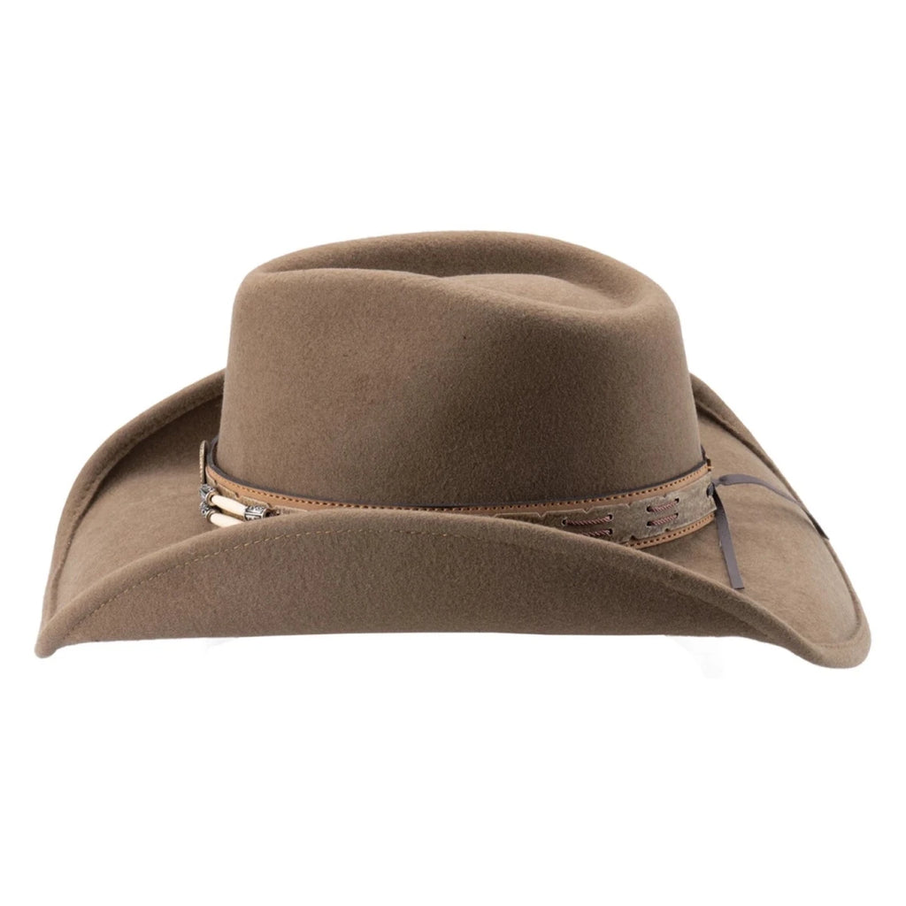 Bullhide Skynard Cowboy Hat Khaki Wool Western Hairpipe Bone 3 3/4" S–XL - OriginalWestern.com