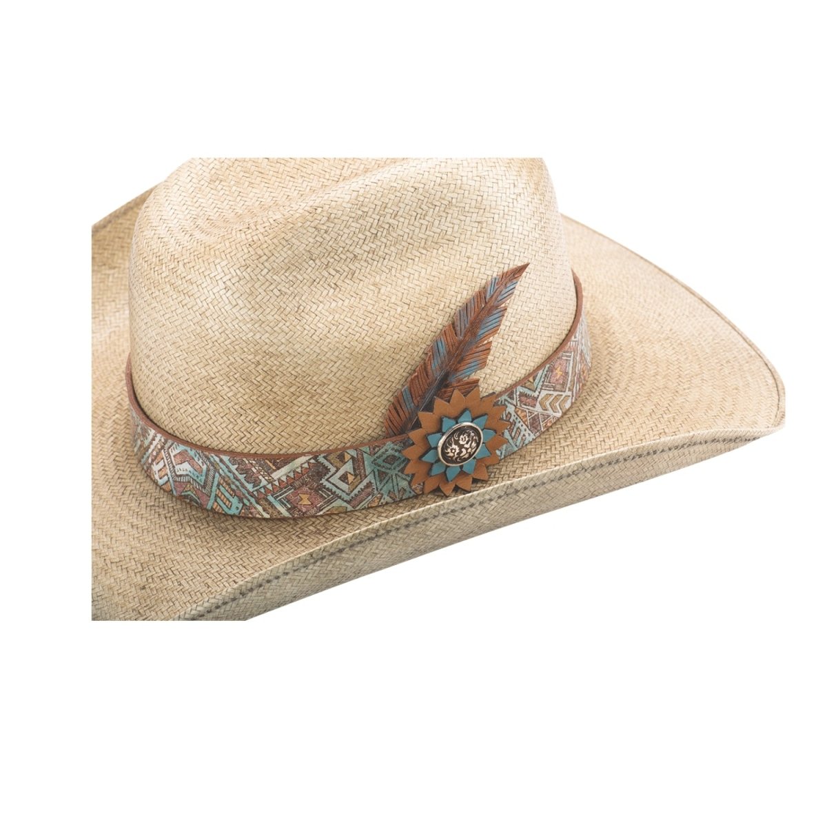 Bullhide SOUTHWEST LOVE Shantung Panama Cowboy Straw Hat - Pecan - OriginalWestern.com