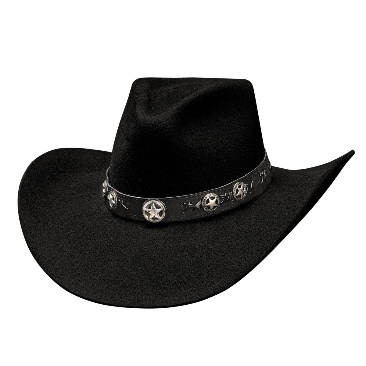 Bullhide STAR STUDDED 4X Premium Wool Felt Cowboy Hat - Black - OriginalWestern.com