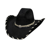 Bullhide STRAIGHT SHOOTER Black Faux Felt Cowboy Hat 4 3/8" Brim Men’s - OriginalWestern.com