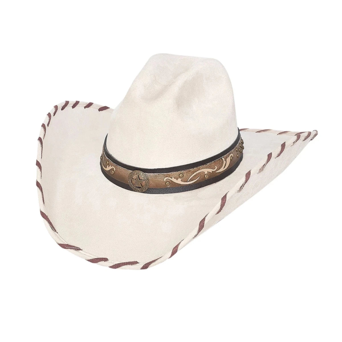 Bullhide STRAIGHT SHOOTER Buckskin Faux Felt Cowboy Hat 4 3/8" Brim Men’s - OriginalWestern.com