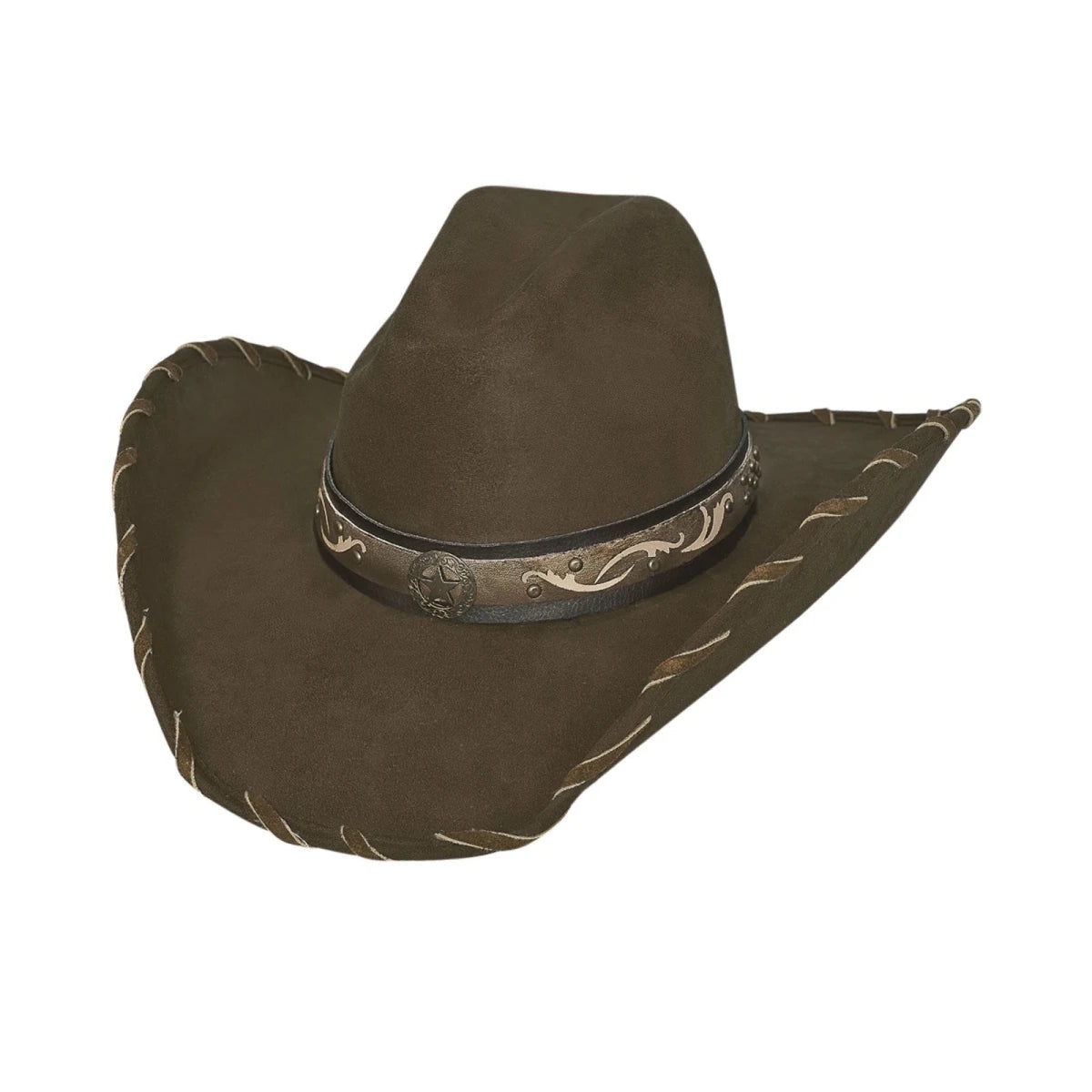 Bullhide STRAIGHT SHOOTER Chocolate Faux Felt Cowboy Hat 4 3/8" Brim Men’s - OriginalWestern.com