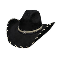Bullhide STRAIGHT SHOOTER Premium Faux Felt Cowboy Hat - Black - OriginalWestern.com