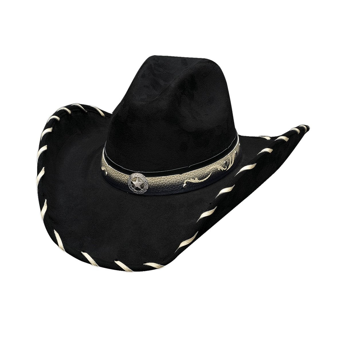 Bullhide STRAIGHT SHOOTER Premium Faux Felt Cowboy Hat - Black - OriginalWestern.com