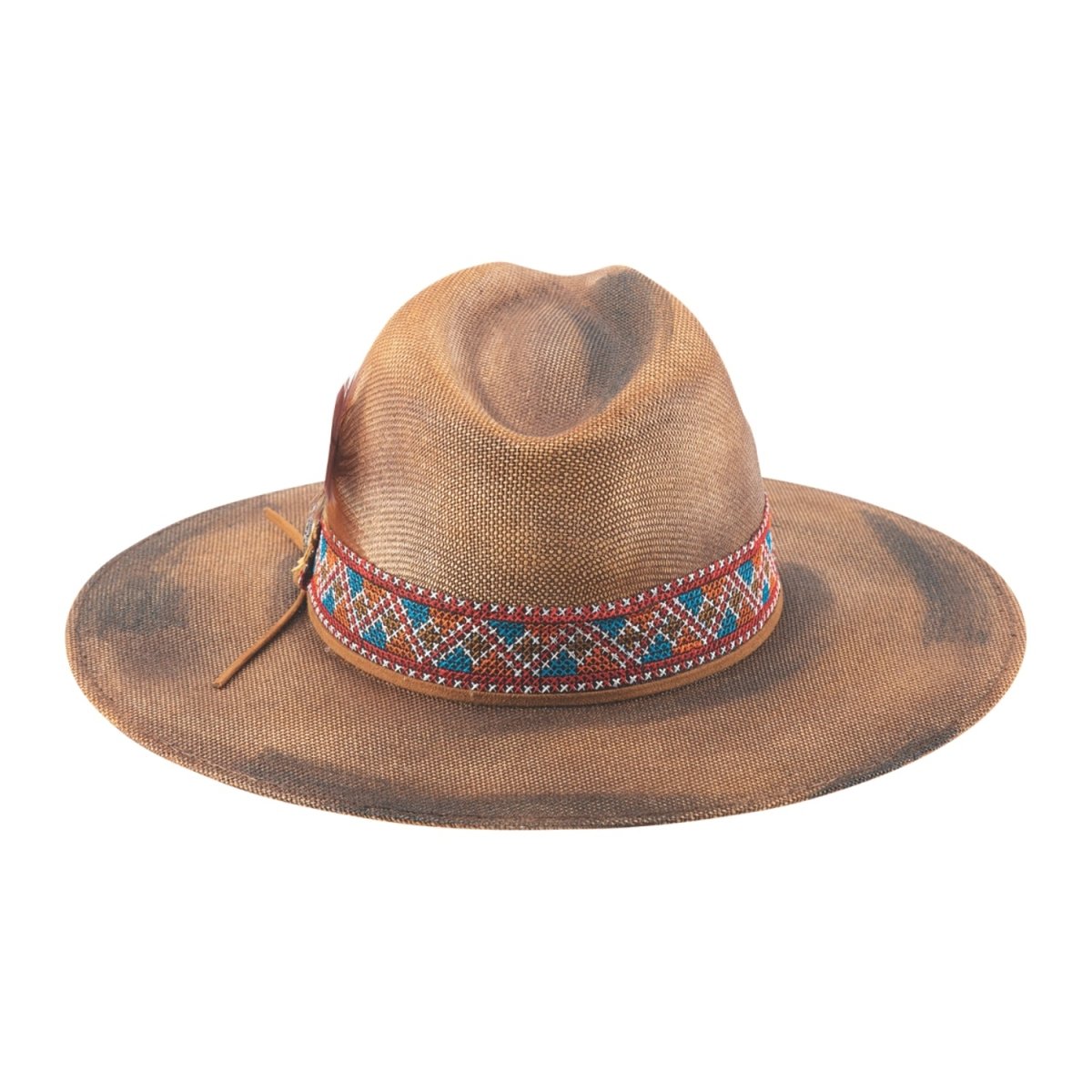 Bullhide STUCK WITH U Manhattan Straw Fedora - Pecan - OriginalWestern.com