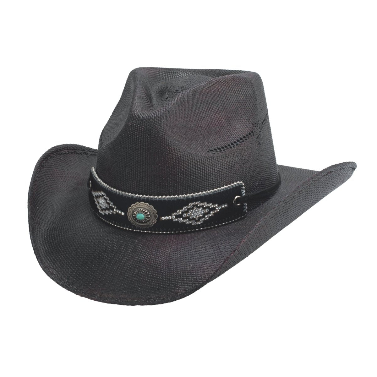 Bullhide TELL ME WHY Bangora Cowboy Straw Hat - Burgundy - OriginalWestern.com
