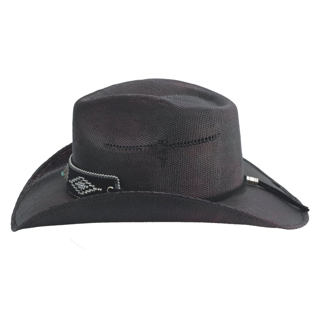 Bullhide TELL ME WHY Bangora Cowboy Straw Hat - Burgundy - OriginalWestern.com