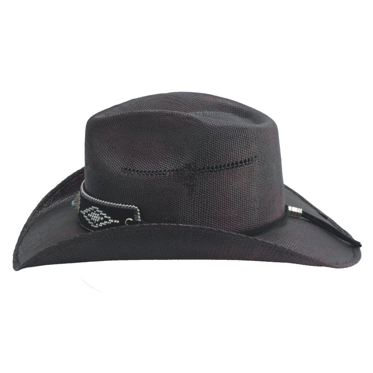 Bullhide TELL ME WHY Bangora Cowboy Straw Hat - Burgundy - OriginalWestern.com