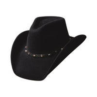 Bullhide THUNDERBIRD Black Wool Felt Cowboy Hat 3 3/4" Brim Western - OriginalWestern.com
