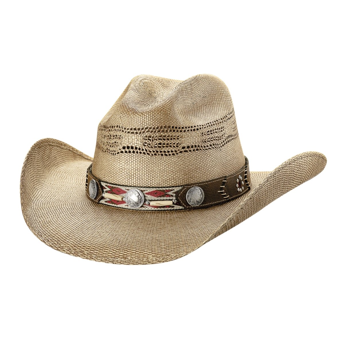 Bullhide TRAILBLAZER Bangora Cowboy Straw Hat - Pecan - OriginalWestern.com