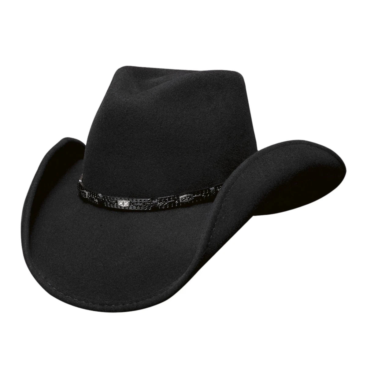 Bullhide WILD HORSE Black Wool Felt Cowboy Hat 3 3/4" Brim Men’s Western Ranch - OriginalWestern.com