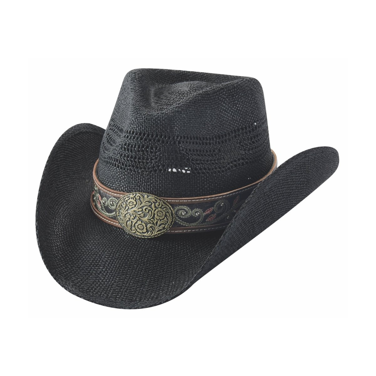 Bullhide WISHES Bangora Cowboy Straw Hat - Black - OriginalWestern.com