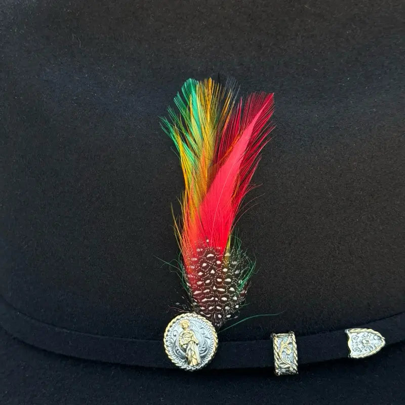 Stone 100X San Judas Sinaloa Style Western Cowboy Fur Felt Hat - Black