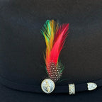Stone 100X San Judas Sinaloa Style Western Cowboy Fur Felt Hat - Black