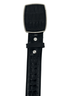 Caiman Alligator Crocodile Print Western Belt with Removable Buckle - Black - OriginalWestern.com