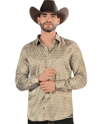 Montero - Men's Beige Microprint Shirt MON-4032