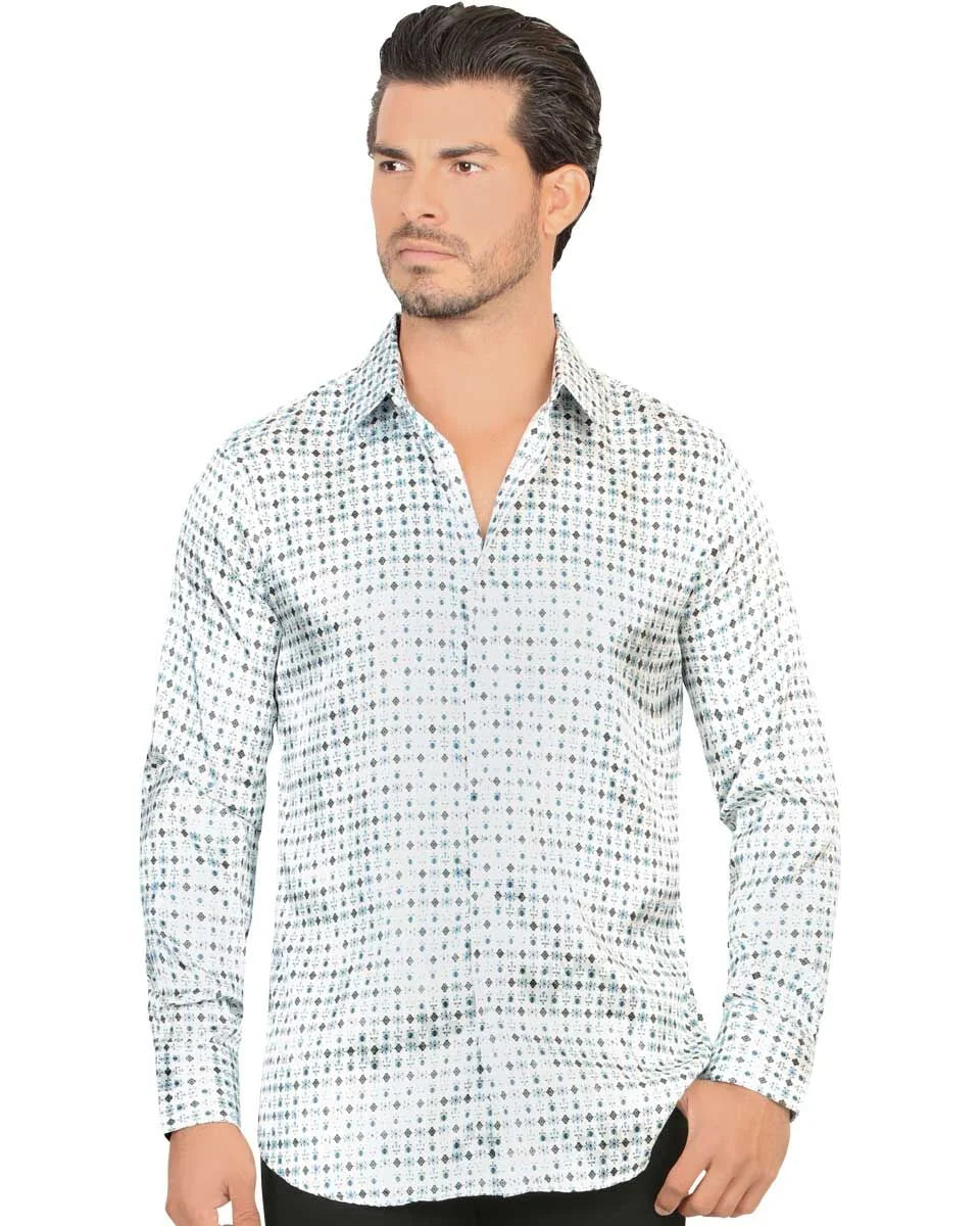 Montero - White Micro-Pattern Modern Fit Shirt 4032 MON-52419