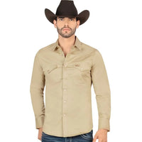 Montero - Snap Button Western Shirt Modern Fit Beige 0460