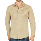 Montero - Snap Button Western Shirt Modern Fit Beige 0460