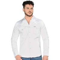 Montero - Snap Button Western Shirt Modern Fit White 0460