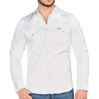 Montero - Snap Button Western Shirt Modern Fit White 0460