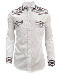 Lamasini - Western Shirt Snap Buttons White 2212